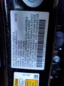 2025 HONDA ACCORD