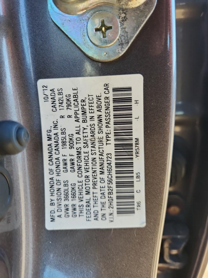 2012 HONDA CIVIC