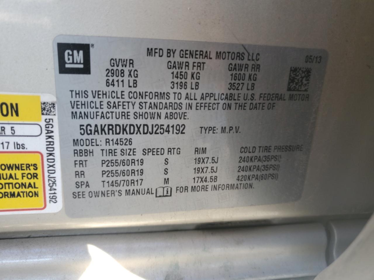 2013 BUICK ENCLAVE