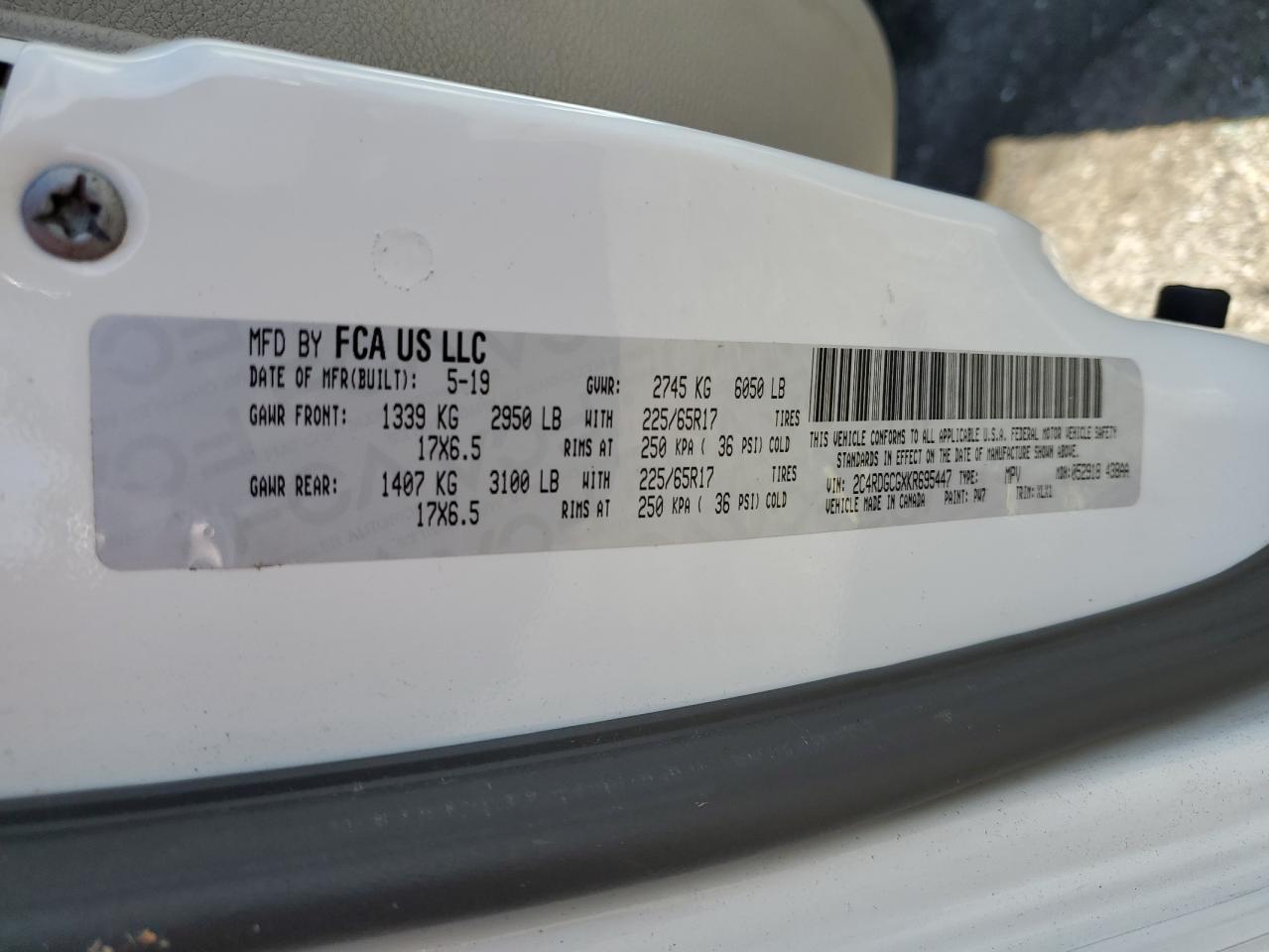 2019 DODGE GRAND CARAVAN