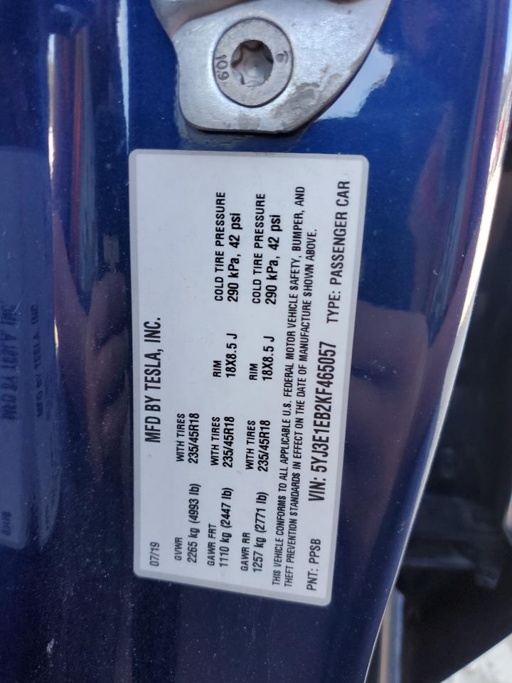 2019 TESLA MODEL 3