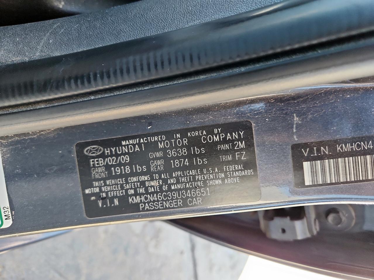 2009 HYUNDAI ACCENT