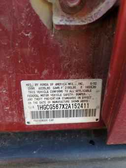 2002 HONDA ACCORD
