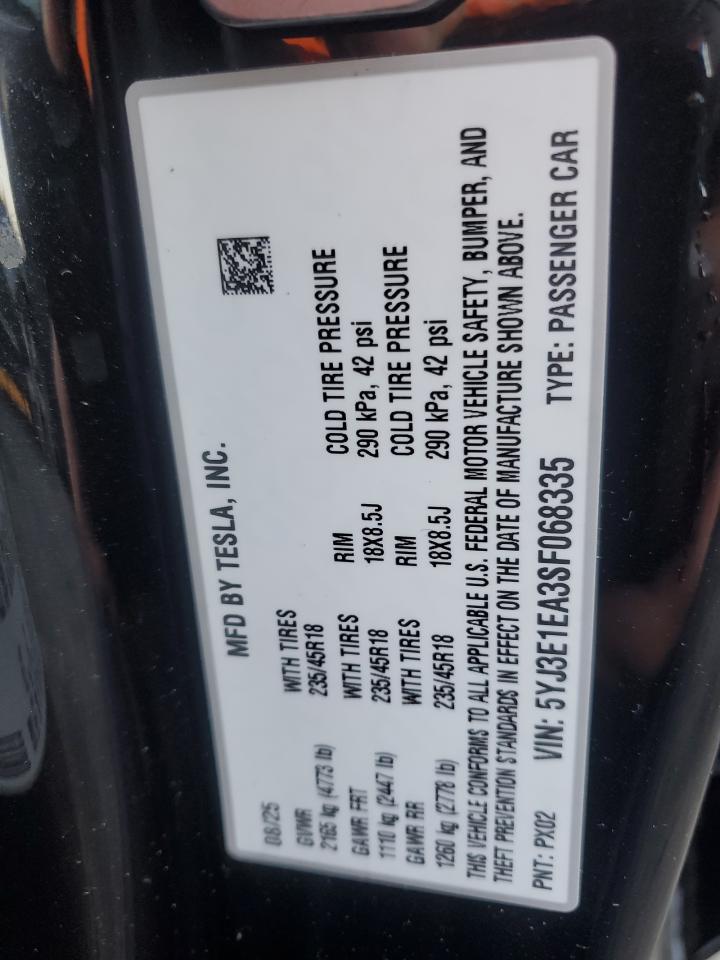 2025 TESLA MODEL 3