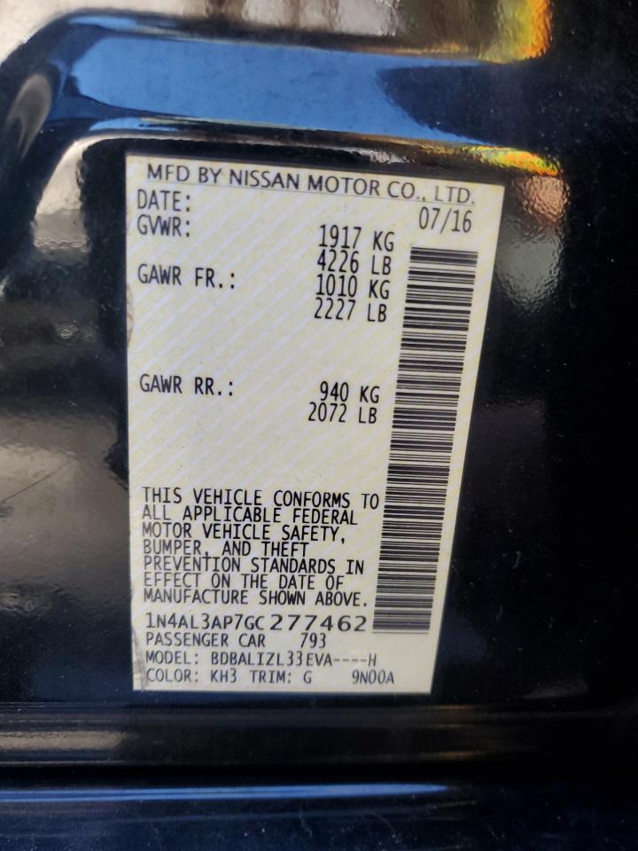 2016 NISSAN ALTIMA