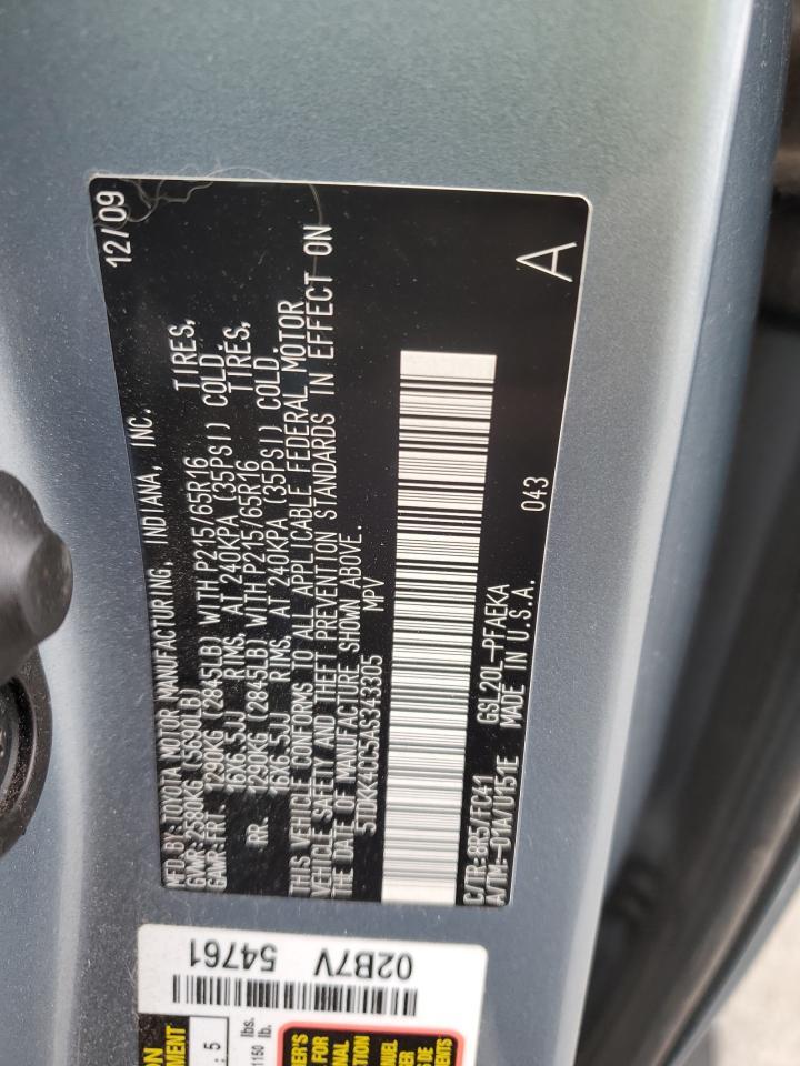 2010 TOYOTA SIENNA
