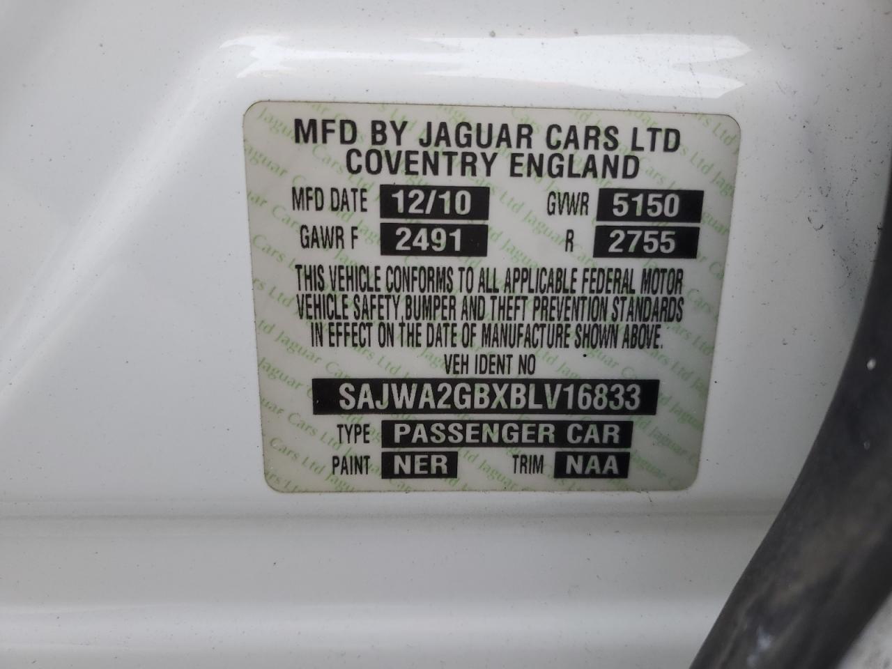 2011 JAGUAR Xj-Series