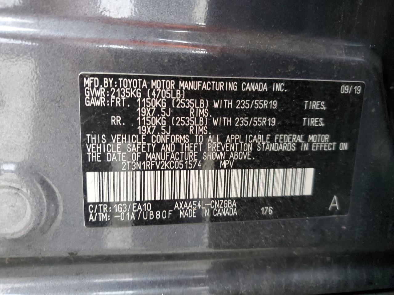 2019 TOYOTA RAV4