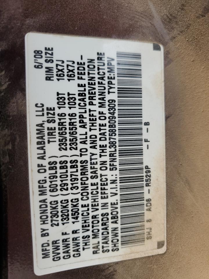 2008 HONDA ODYSSEY