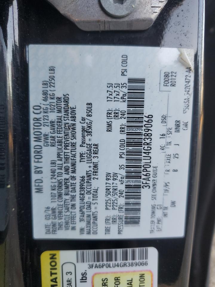 2016 FORD FUSION