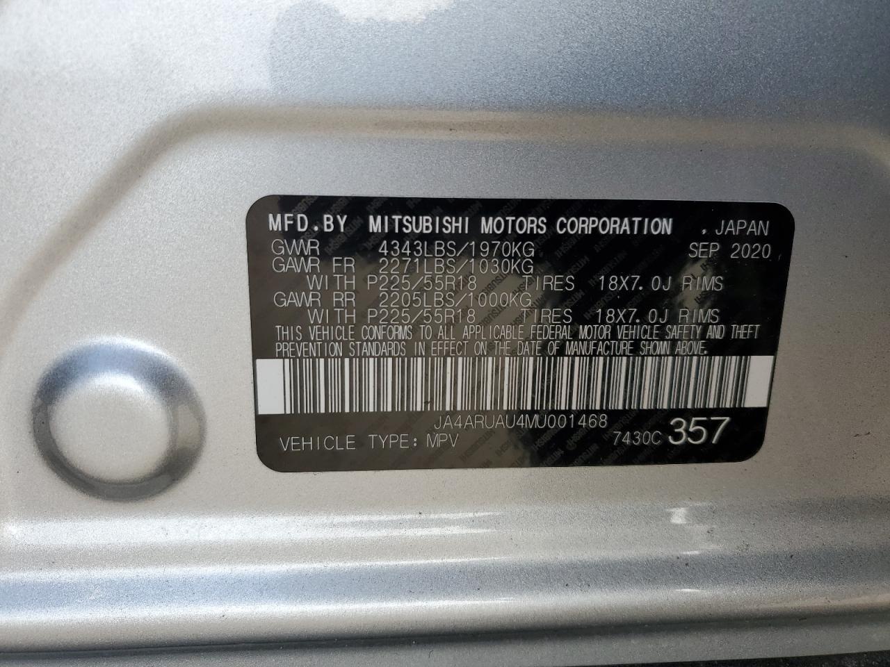 2021 MITSUBISHI outlander