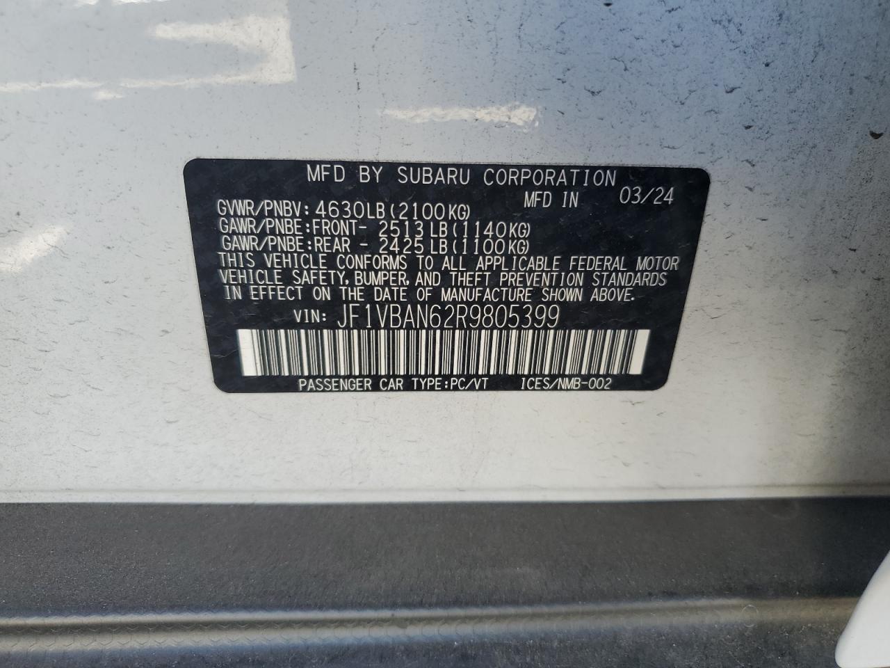 2024 SUBARU WRX