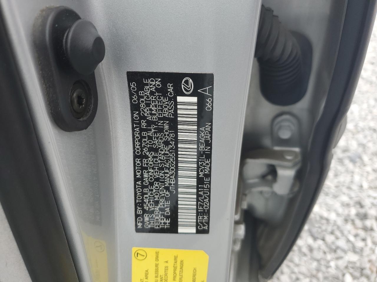 2005 LEXUS ES 330