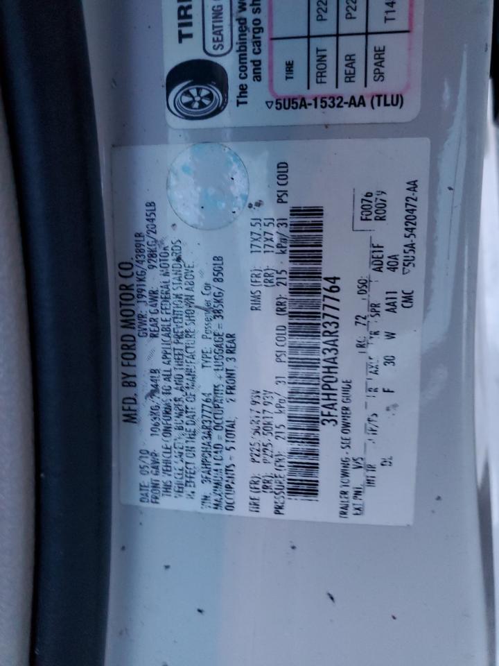 2010 FORD FUSION