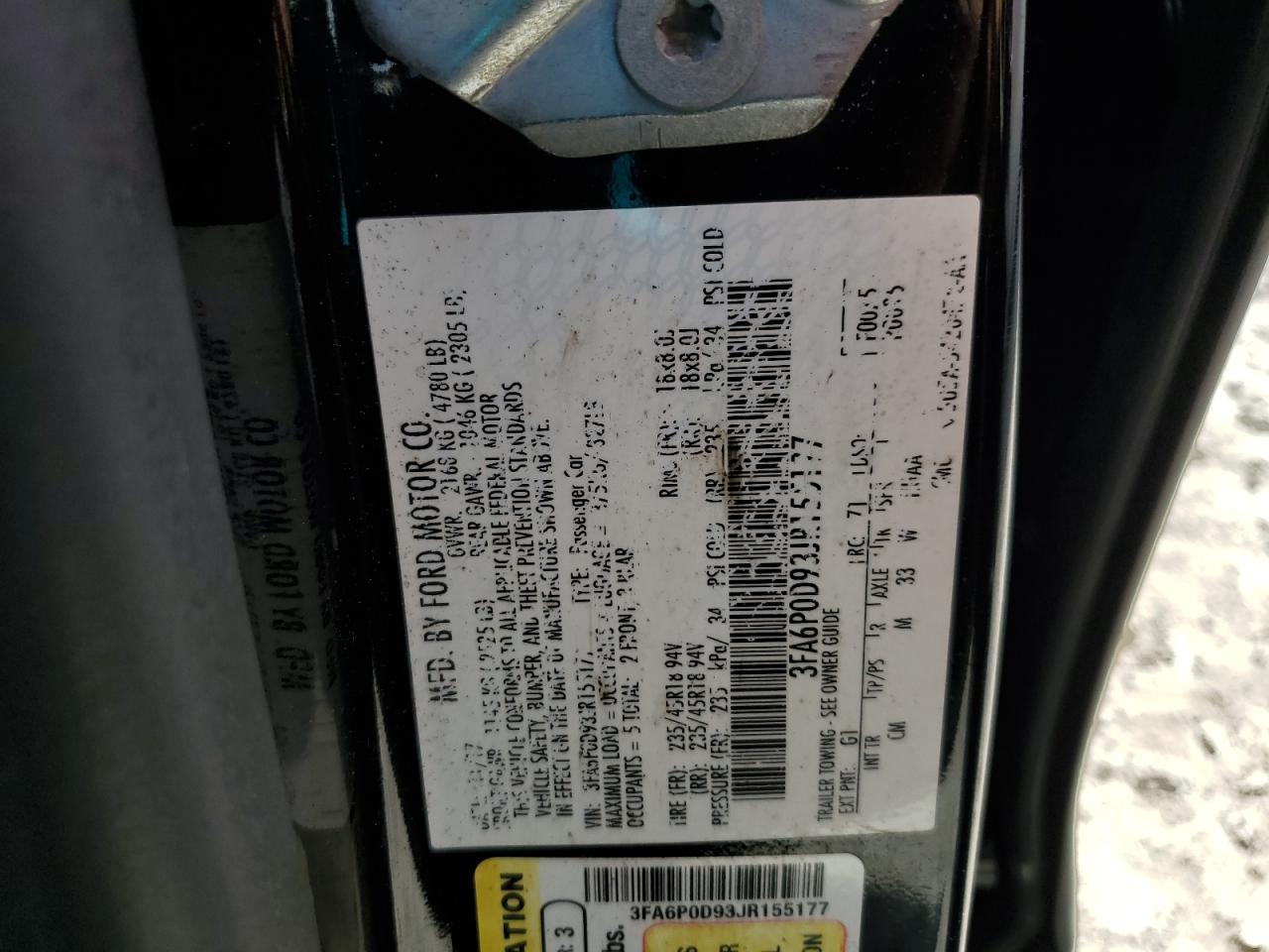 2018 FORD FUSION