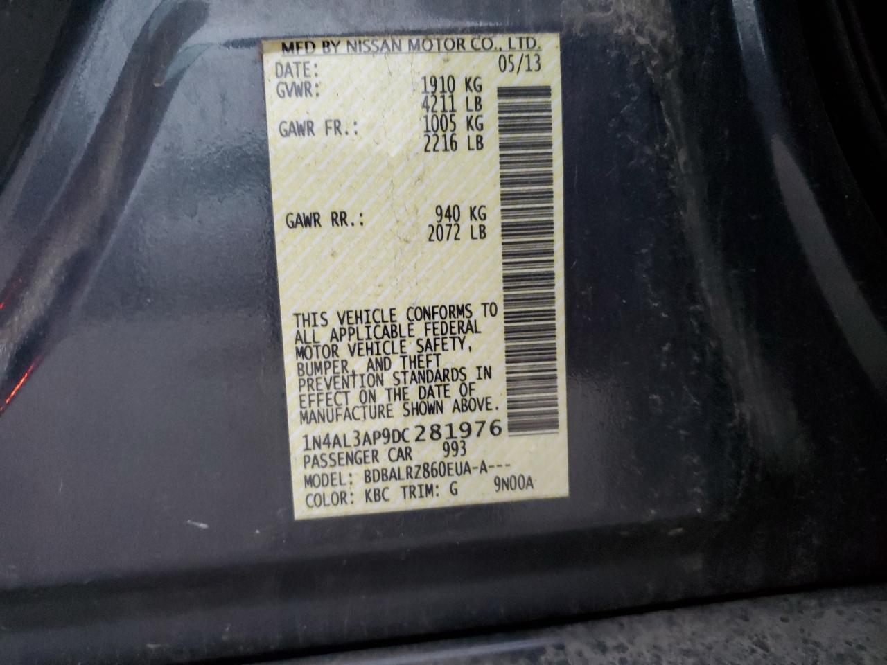 2013 NISSAN ALTIMA