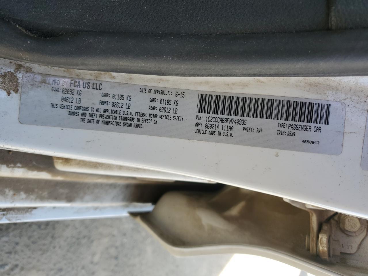 2015 CHRYSLER 200