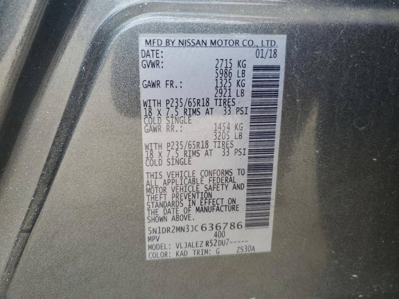 2018 NISSAN PATHFINDER