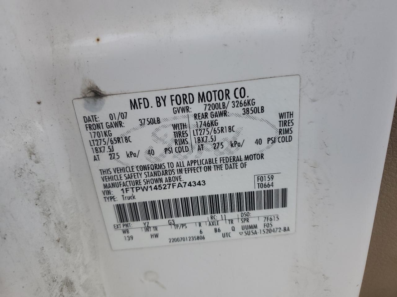 2007 FORD F-150