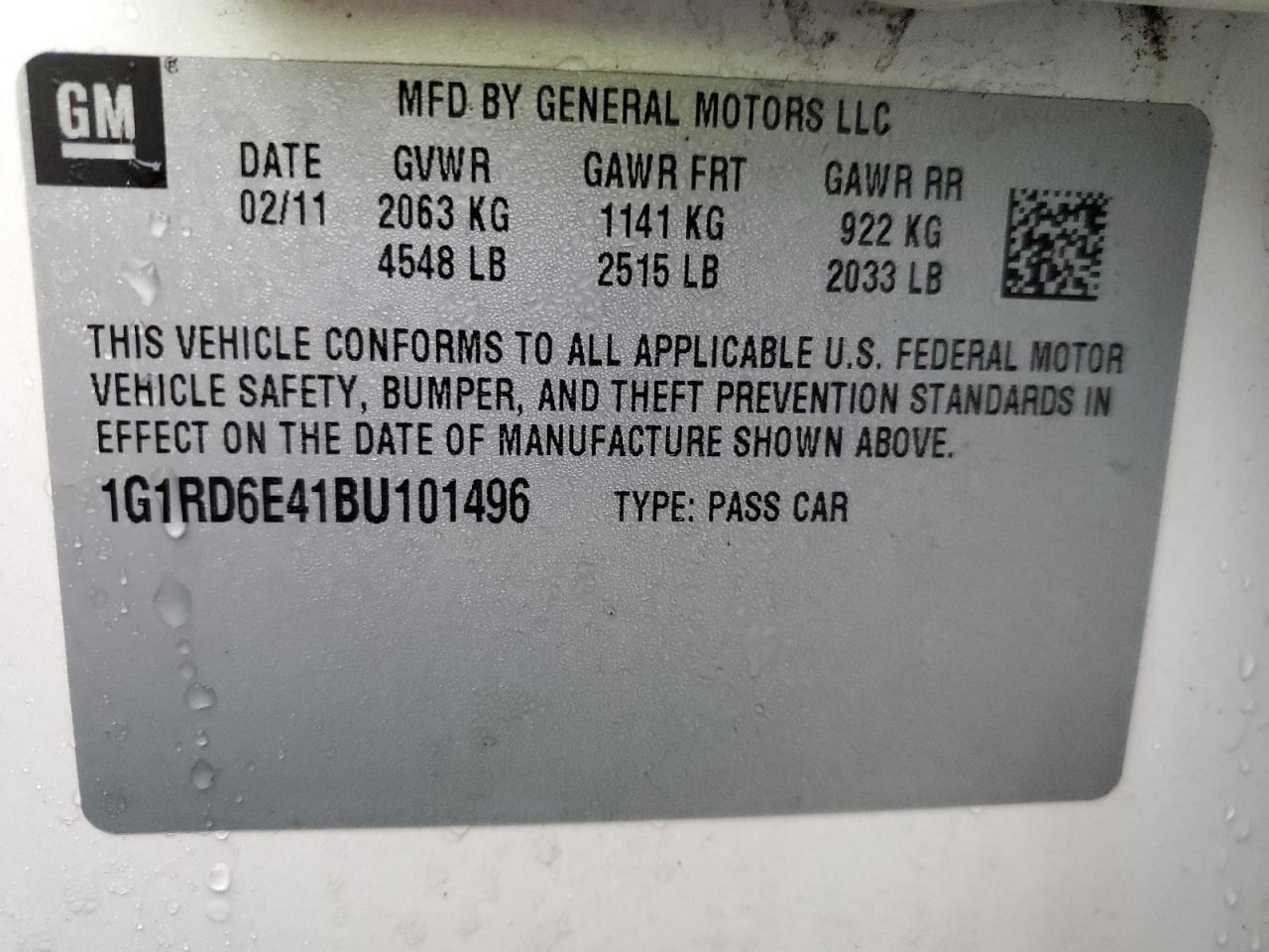 2011 CHEVROLET VOLT