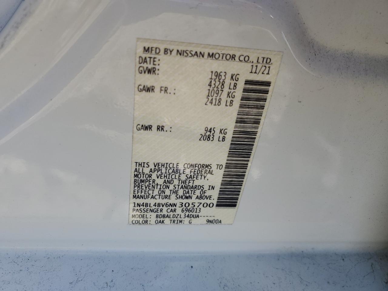 2022 NISSAN ALTIMA