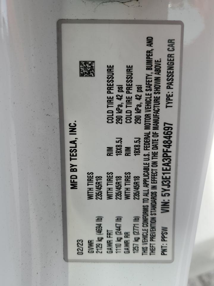 2023 TESLA MODEL 3
