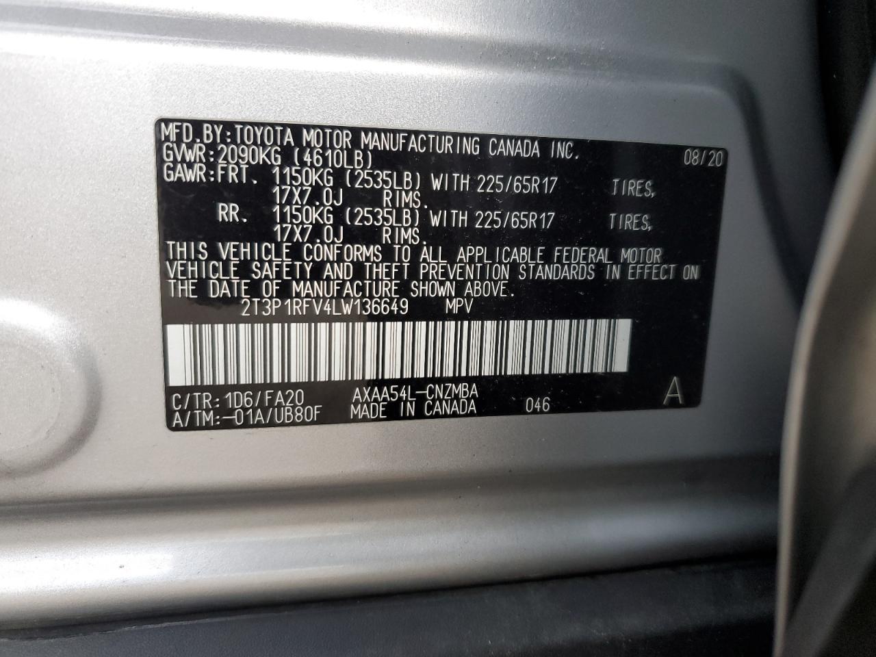 2020 TOYOTA RAV4