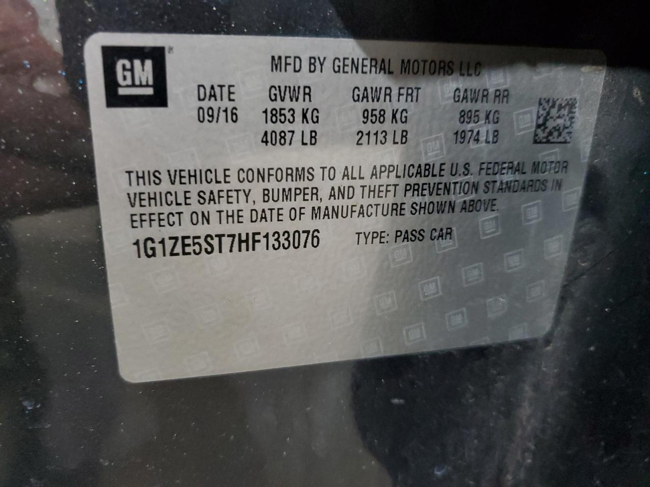 2017 CHEVROLET MALIBU