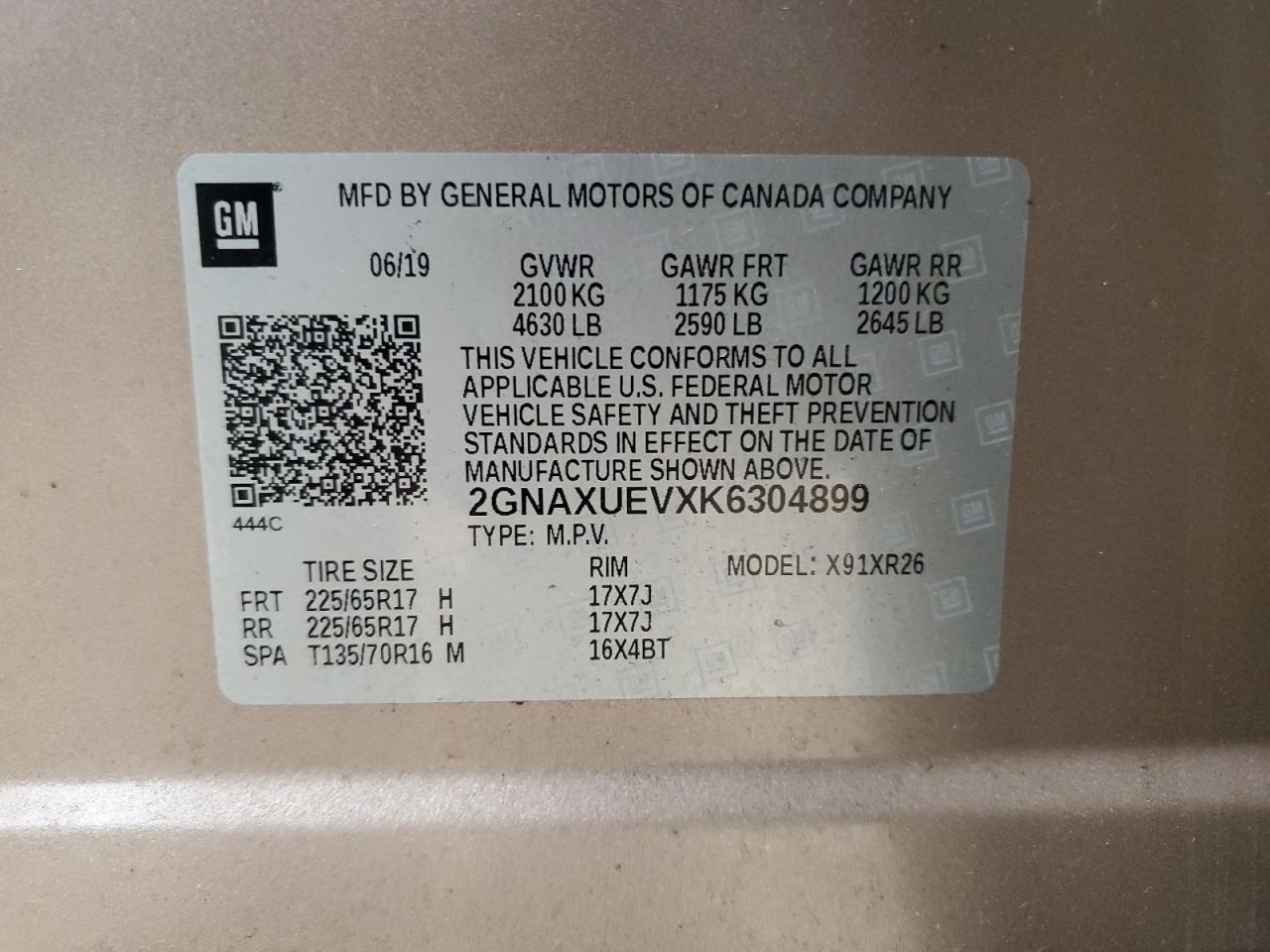 2019 CHEVROLET EQUINOX