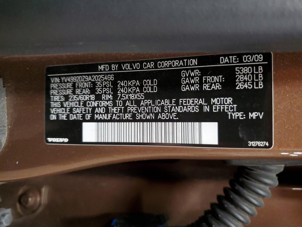 2010 VOLVO XC60