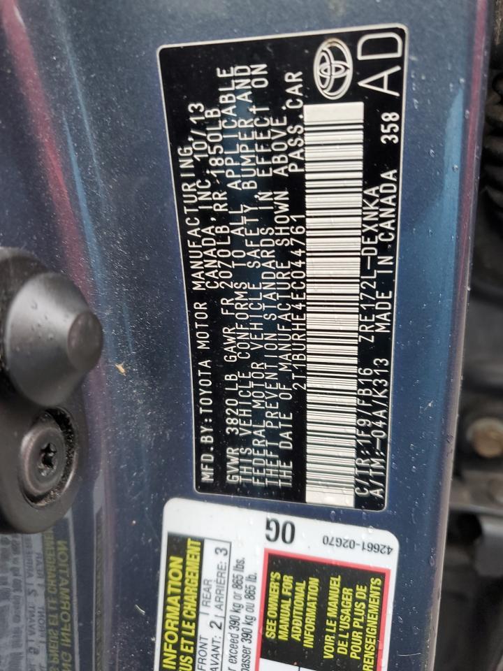 2014 TOYOTA COROLLA
