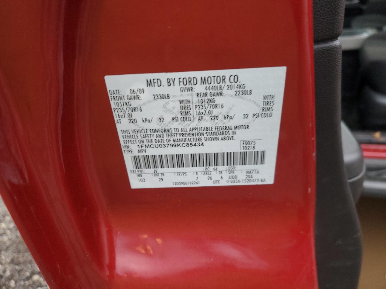 2009 FORD ESCAPE
