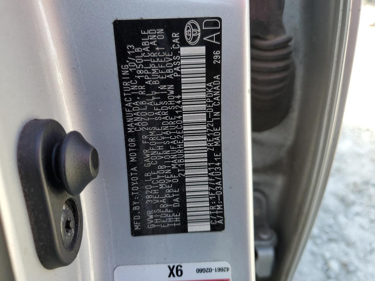 2014 TOYOTA COROLLA