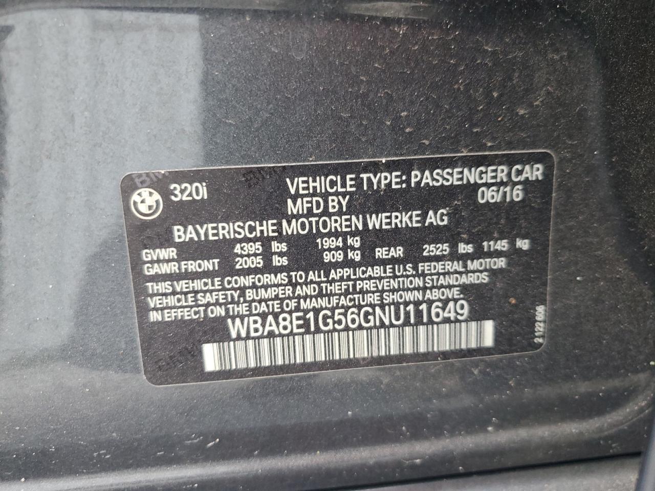 2016 BMW 3 SERIES