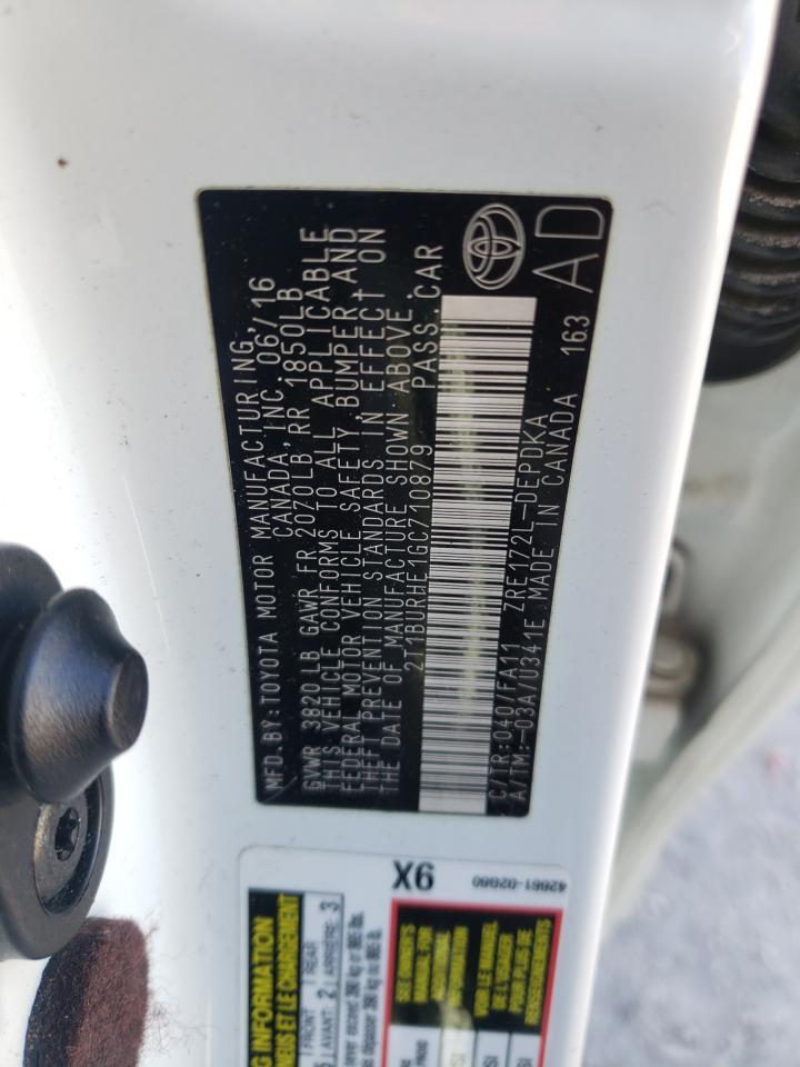 2016 TOYOTA COROLLA