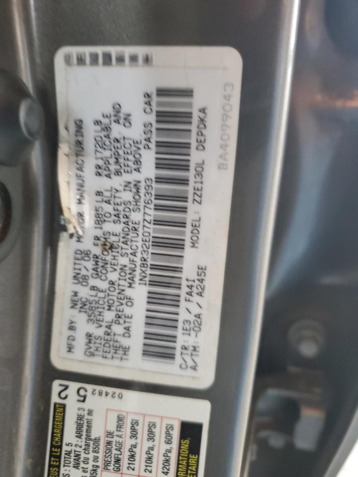 2007 TOYOTA COROLLA