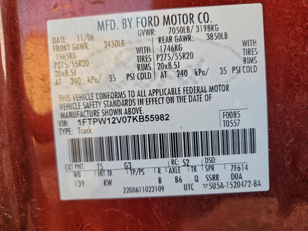 2007 FORD F-150
