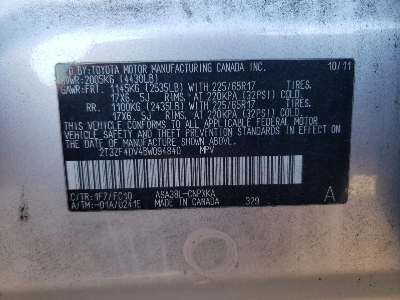 2011 TOYOTA RAV4