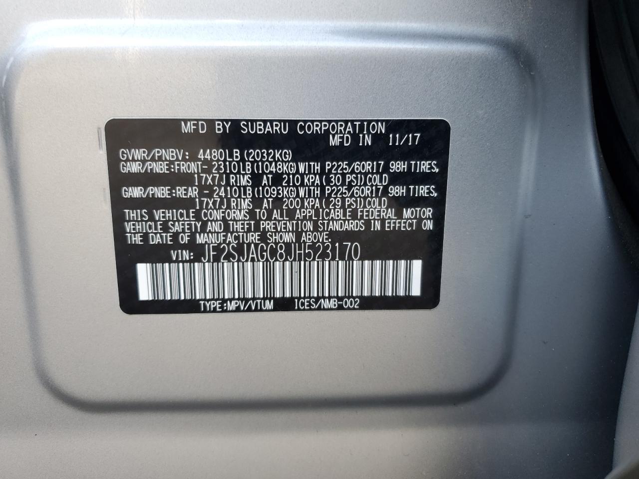 2018 SUBARU FORESTER