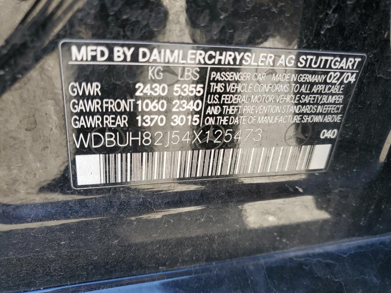 2004 MERCEDES-BENZ E-Class