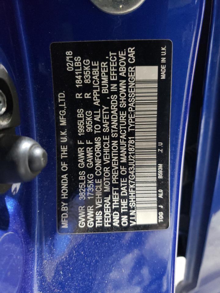 2018 HONDA CIVIC