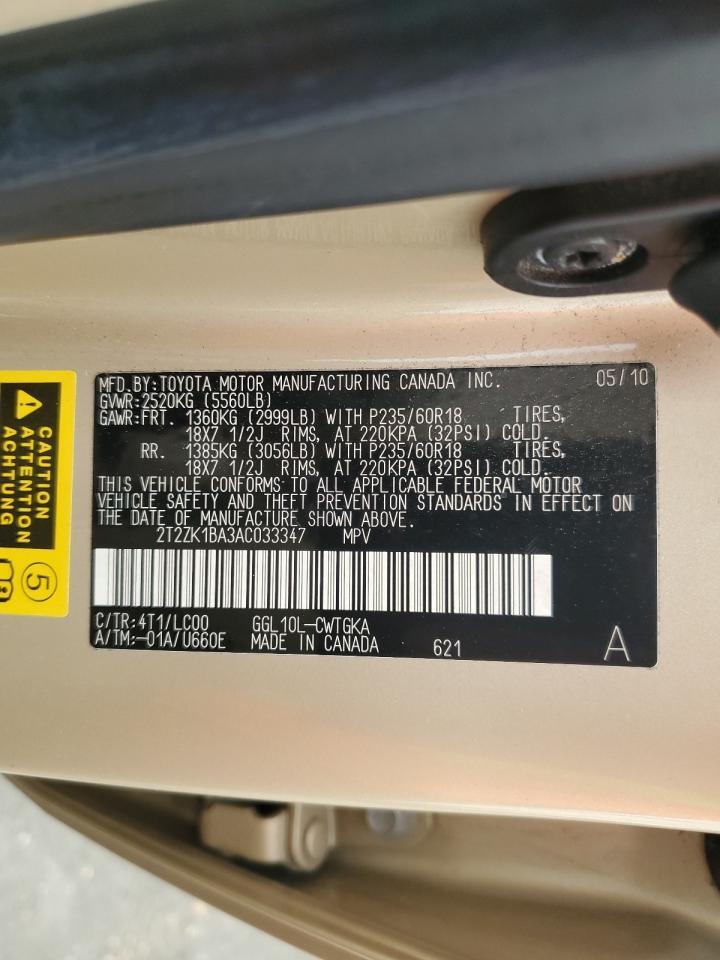 2010 LEXUS RX 350