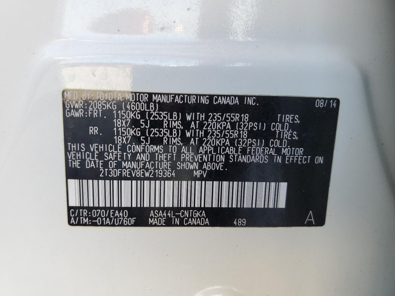2014 TOYOTA RAV4