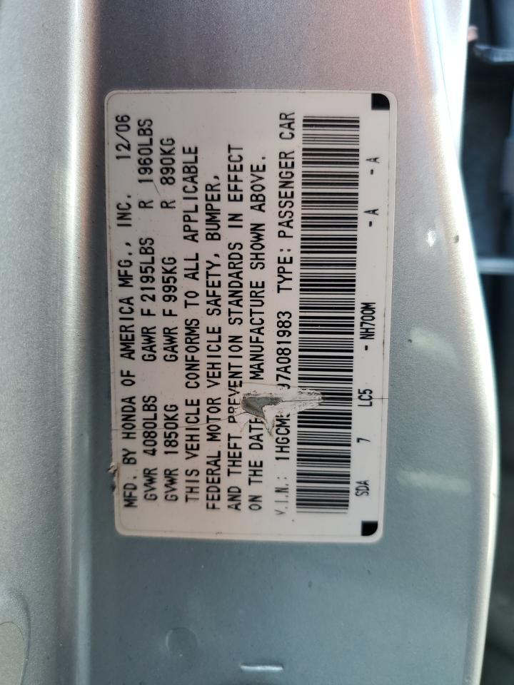 2007 HONDA ACCORD
