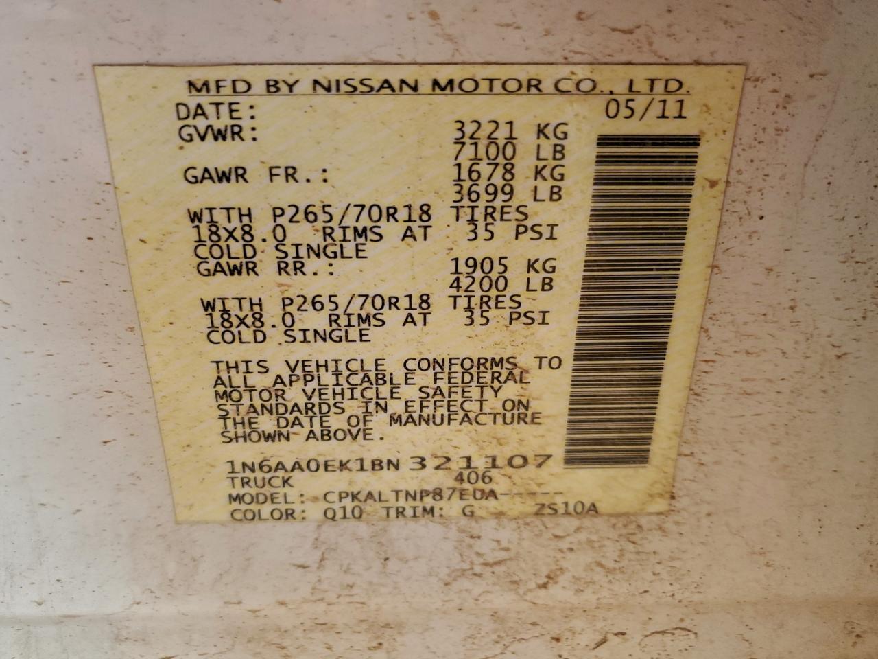 2011 NISSAN Titan