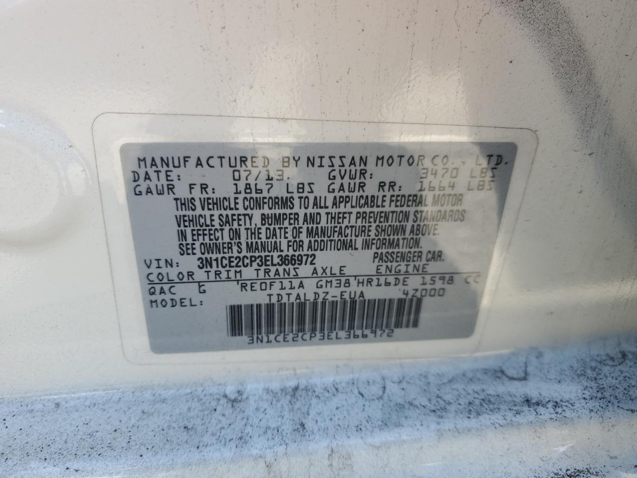 2014 NISSAN Versa Note