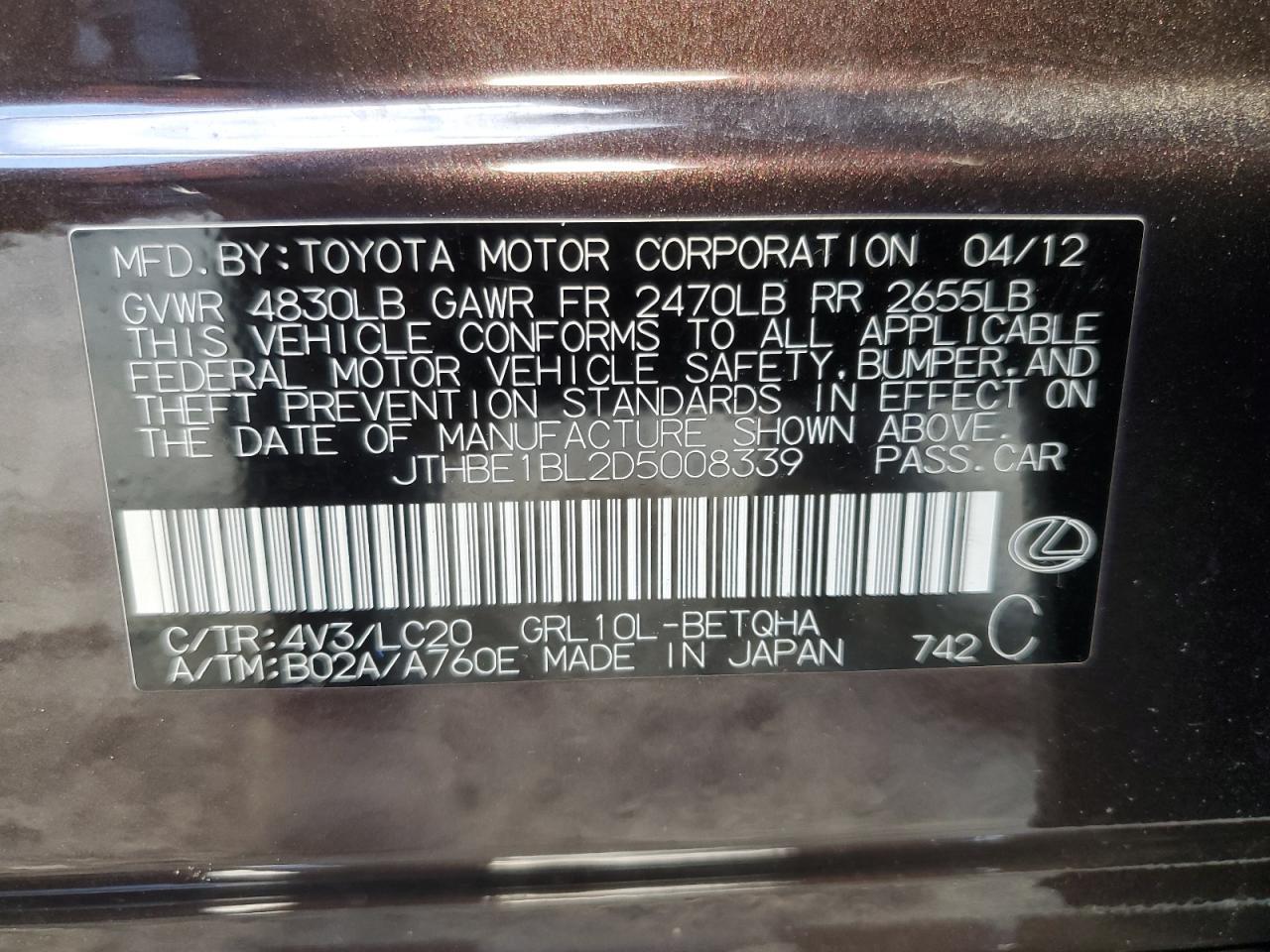 2013 LEXUS GS 350