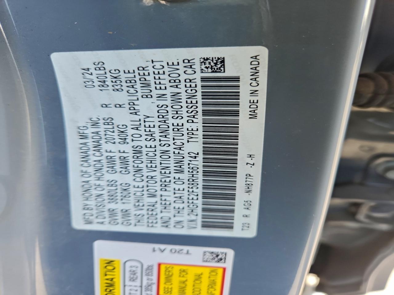 2024 HONDA CIVIC