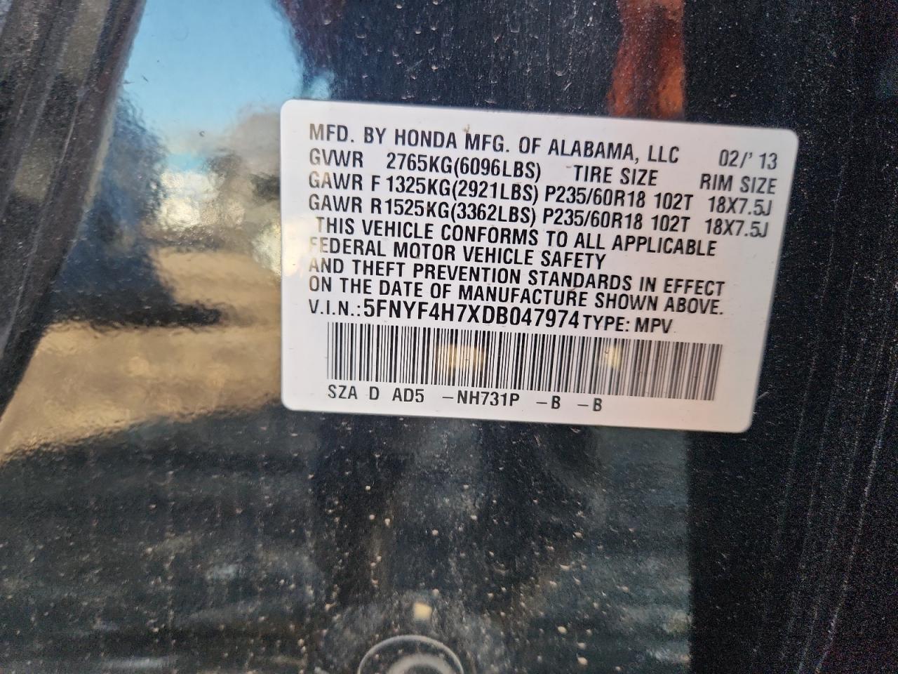2013 HONDA PILOT