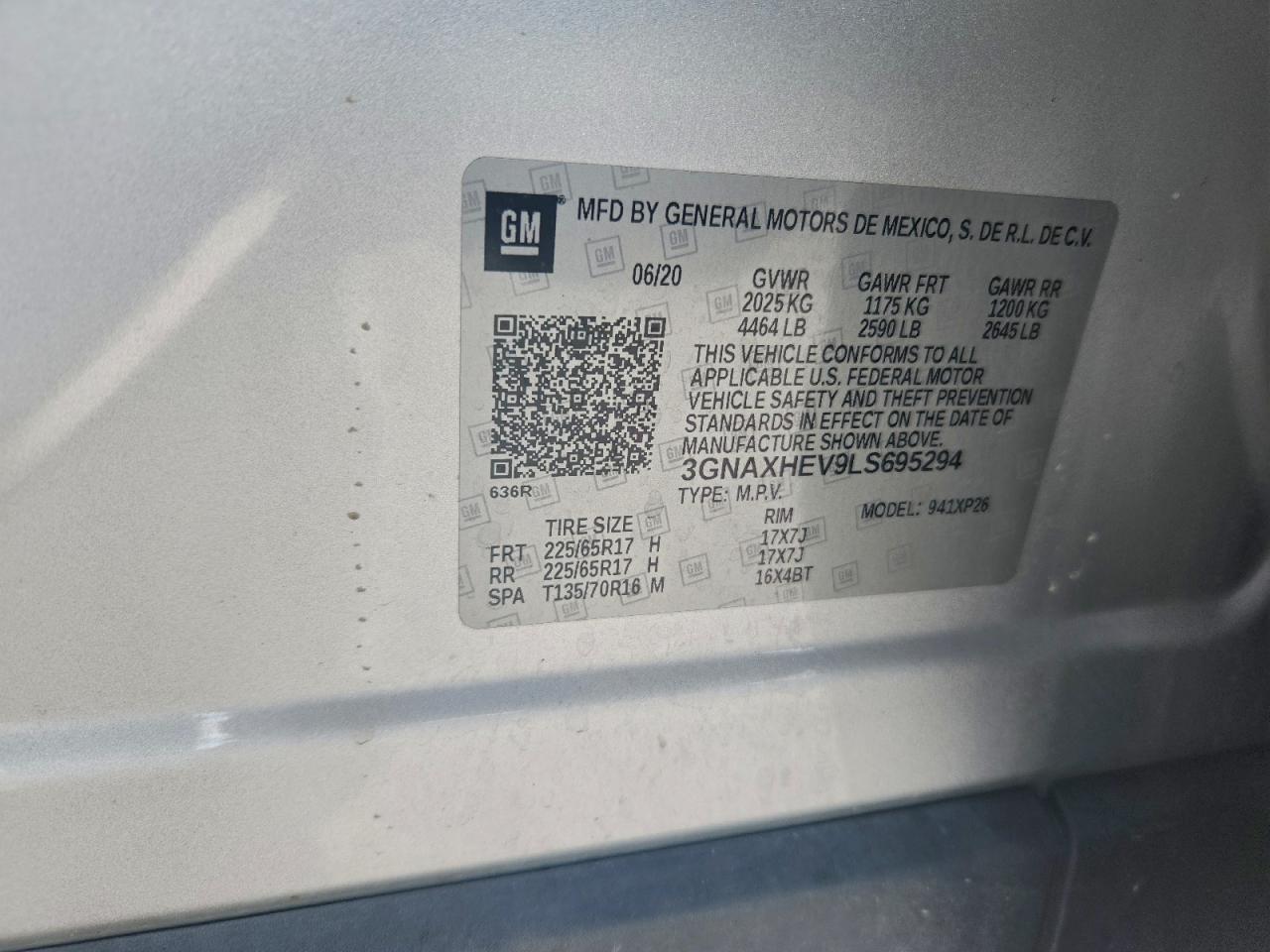 2020 CHEVROLET EQUINOX